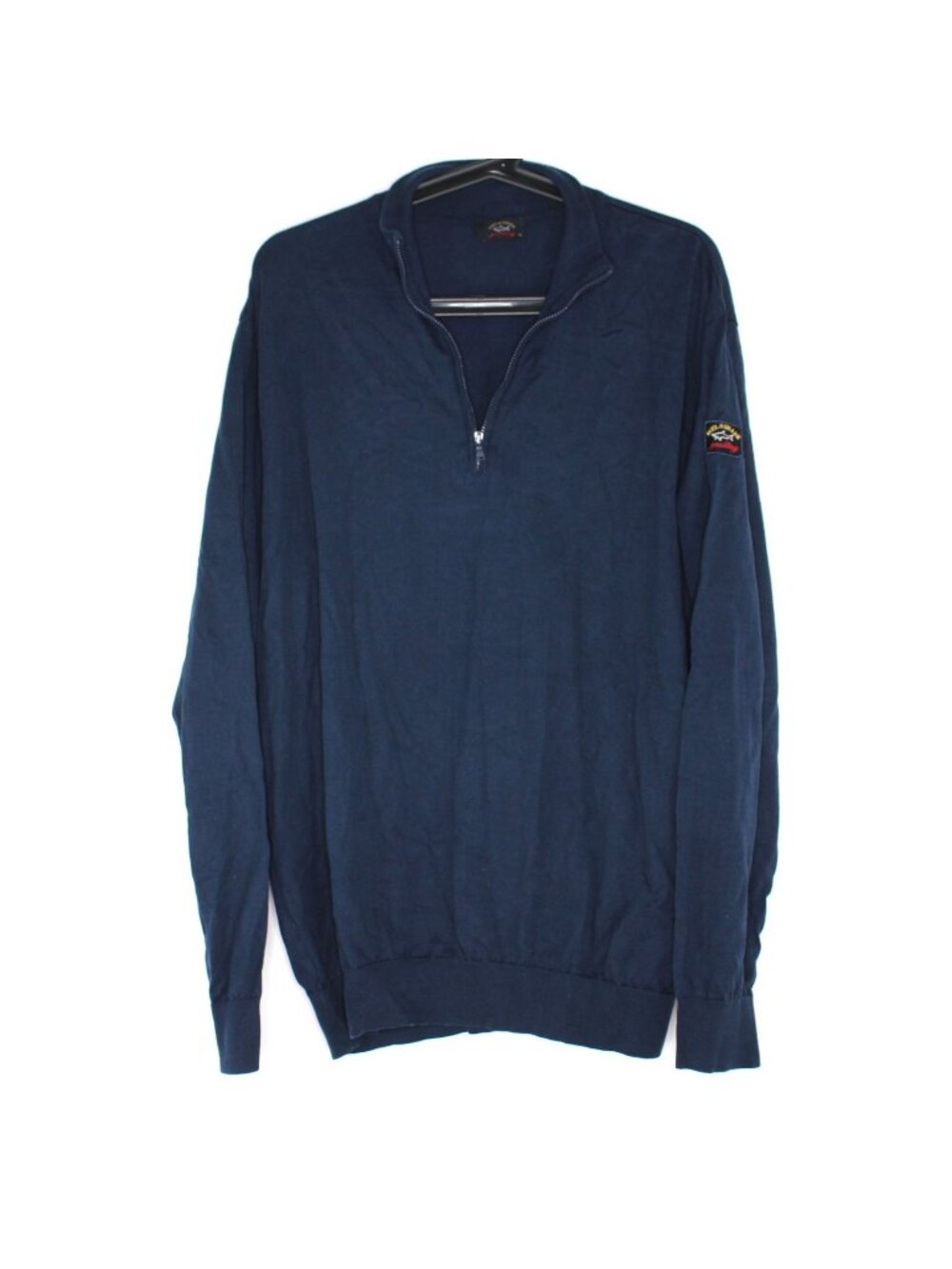 Paul & Shark Yachting Mens XL Arm Logo Spell Out 1/2 Half Zip Sweater N1502